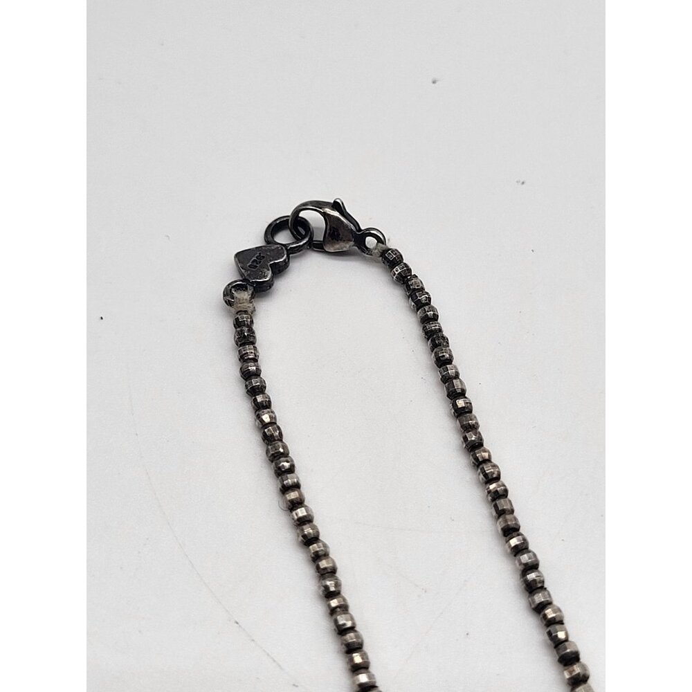 VTG Designer Colleen Lopez Sterling Silver Pearl Beaded Necklace Dainty - Picture 5 of 10